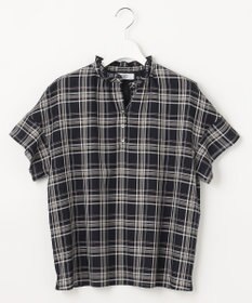 J.PRESS LADIES シアーストライプチェック カットソー