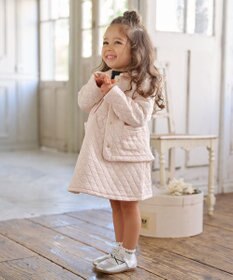 組曲 KIDS 【80-100cm】フラワーキルトジャガード アウター