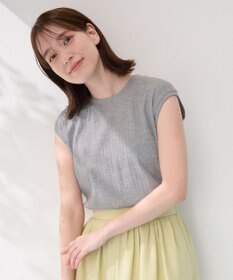 ANY L 【洗濯機可/接触冷感/UVカット】汗ジミ防止テレコノースリーブプルオーバー