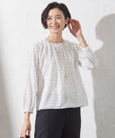 J.PRESS LADIES S ドット フラワープリント カットソー