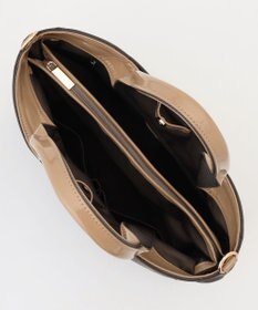 LA BAGAGERIE ツイルナイロン×エナメル 2WAYトートバッグ Mサイズ