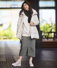 ANY 【洗濯機可/フード取り外し可能/撥水】楽映えリッチロング丈ダウン