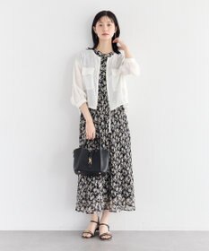 YECCA VECCA 花柄プリーツワンピース