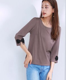 Tiaclasse 【洗える】グログランリボンカットトップス