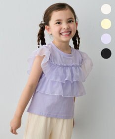 ANY KIDS 【新色追加】3WAY フリルドッキングTシャツ ラベンダー