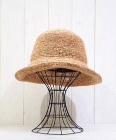 石田製帽 ラフィア糸入りかぎ編み後染　ショートセーラ