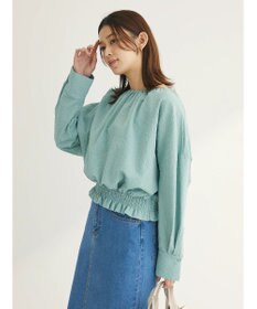 Green Parks 裾シャーリングブラウス