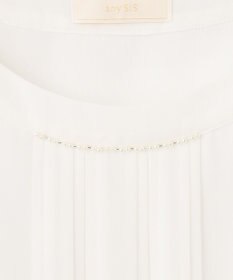 ANY SIS 【洗える】フロントプリーツシフォンブラウス