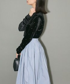 Green Parks ラインストーンハイネックトップス