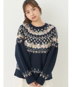 earth music&ecology スラブヤーンノルディックプルオーバー