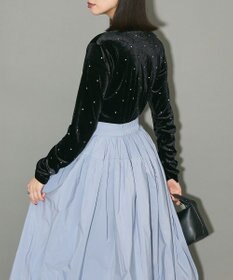 Green Parks ラインストーンハイネックトップス