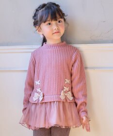 ANY KIDS 表起毛 レースアップ チュニック