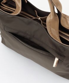 LA BAGAGERIE ツイルナイロン×エナメル 2WAYトートバッグ Mサイズ