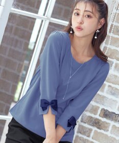 Tiaclasse 【洗える】グログランリボンカットトップス