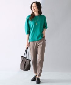 ANY 【洗濯機可】パフスリーブニットプルオーバー