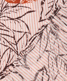 JOSEPH ABBOUD 【サスティナブルな麻混】コットンリヨセルリネンリーフプリント 半袖シャツ