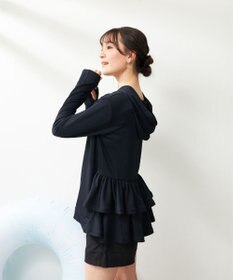 OP／FILA 【Ocean Pacific】バックフリルラッシュガード パーカー