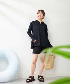 OP／FILA 【Ocean Pacific】バックフリルラッシュガード パーカー