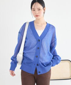 earth music&ecology シアーＶネックカーディガン