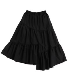 WEGO 【ウエストゴム】ランダムフリルロングスカート