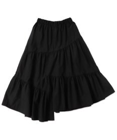 WEGO 【ウエストゴム】ランダムフリルロングスカート