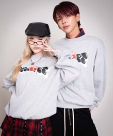 WEGO 【ユニセックス着用ITEM/MLサイズ展開】ハートモチーフプルオーバー