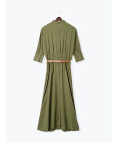 Te chichi ベルト付きレーヨンリネンシャツワンピース