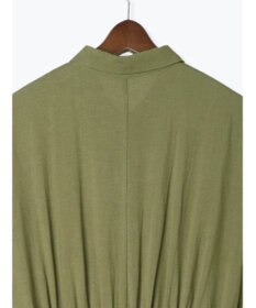 Te chichi ベルト付きレーヨンリネンシャツワンピース