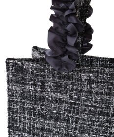 Maison de FLEUR EC限定ツイードフリルスクエアトートSバッグ