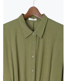 Te chichi ベルト付きレーヨンリネンシャツワンピース