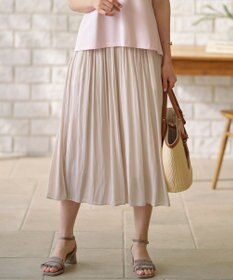 組曲 L 【WEB限定】シアープリーツライクシフォン パンツ