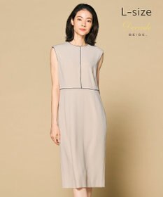 BEIGE， 【洗える・L-size】CINDY / クルーネックドレス