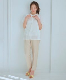 Feroux 【2WAY】シフォンジョーゼットプリーツ ブラウス