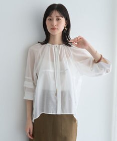 YECCA VECCA タックスリーブシアーシャツ