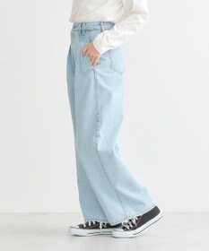 earth music&ecology ダブルタックワイドデニムパンツ