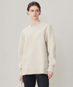 ICB L 【洗える】コットンシェニール コクーンスリーブニット