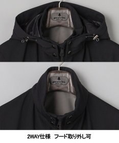 GOTAIRIKU 仕事で着られる【シワになりにくい/洗える/ストレッチ/吸水速乾】バブルテック フーデッドブルゾン