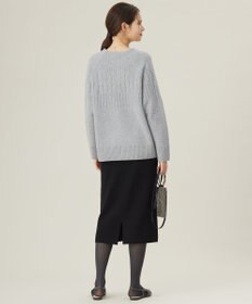 自由区 【洗える】ウールカシミヤブレンドケーブル ニット