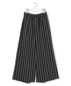 J.PRESS YORK STREET 【WOMEN】リネンストライプ イージーワイド パンツ