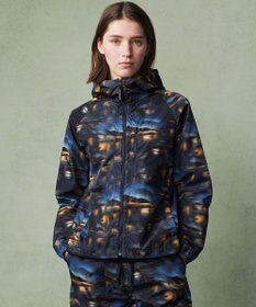 JOSEPH ABBOUD MOUNTAIN 【イタリア素材/軽量/撥水】X-CLIPPER夜景プリント マウンテンパーカー