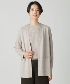 J.PRESS LADIES L KNIT BASIC ロング カーディガン ベージュ系