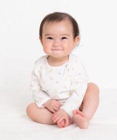 MIKI HOUSE HOT BISCUITS 【70-80cm】 長袖ボディシャツ(かぶり仕様)