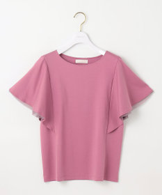 ANY SIS 【接触冷感・UVケア】着映えフリルスリーブ カットソー