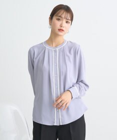 earth music&ecology バイカラータックブラウス