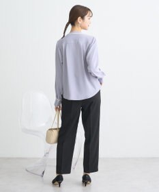 earth music&ecology バイカラータックブラウス