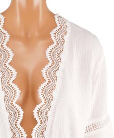 San-ai Resort（三愛水着楽園） 楊柳×レース　羽織り　F【San-ai Resort（サンアイリゾート）】