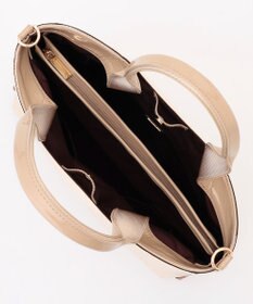 LA BAGAGERIE ツイルナイロン×エナメル 2WAYトートバッグ Mサイズ