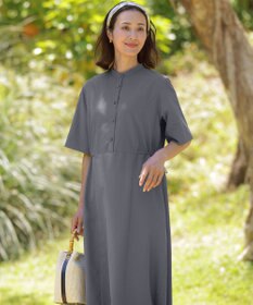 J.PRESS LADIES ソフトタフタクロス シャツ ワンピース