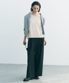 UNFILO 【セットアップ着用可】マイビューティ 側章ワイドパンツ