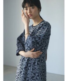 Green Parks ａ．ニットジャガード柄ワンピース